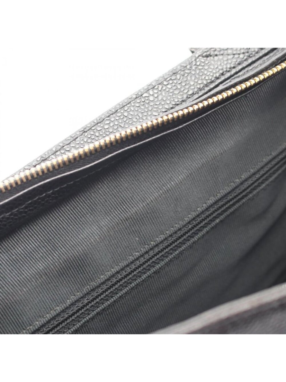 Chanel Tote CC Logo Turnlock Black Caviar Leather Shoulder - Picture 10 of 10